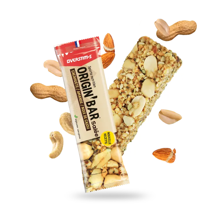 OVERSTIM.s Origin' Bar | Flavor - Salty (Almonds, Cashew nuts) | 1 bar